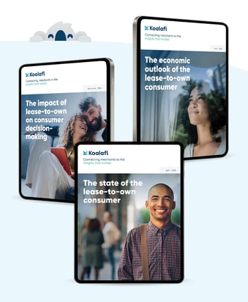Koalafi branded materials showcased on a tablet and mobile phone mockup